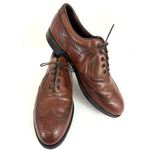 Dexter Brown Leather Oxford Golf Shoes Plastic Spikes Made in USA Size‎ 11.5 C